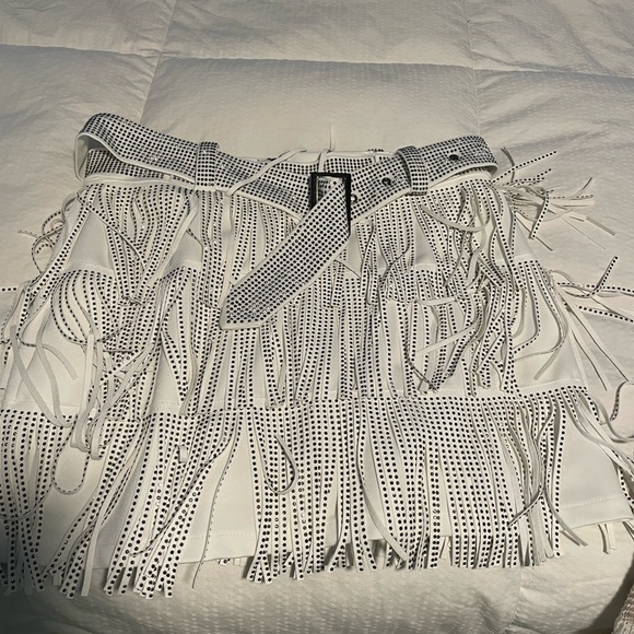 Dresses & Skirts - White Sparkle Fringe Skirt